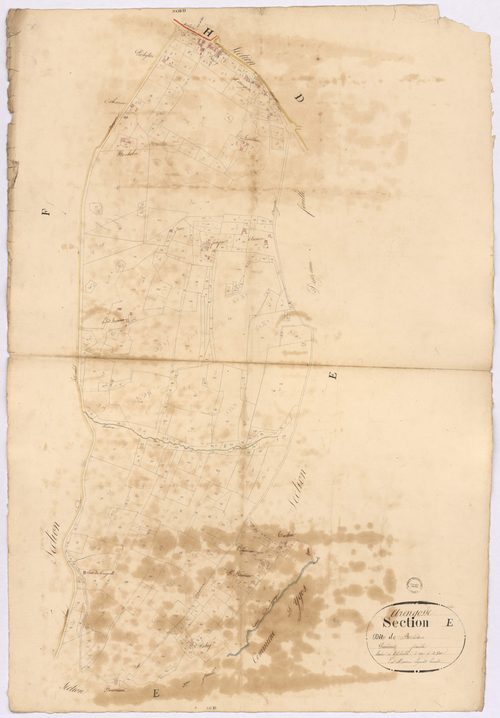 Arengosse - Section E, dite de Bezaudun, 1re feuille, par Lagrolet géomètre