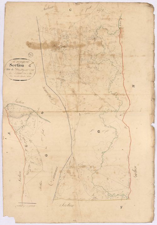 Arengosse - Section G, dite de Petauzin et Quartier d'Ouest, par Lagrolet géomètre