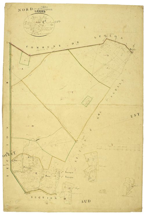 Arengosse - Section C, feuille 1