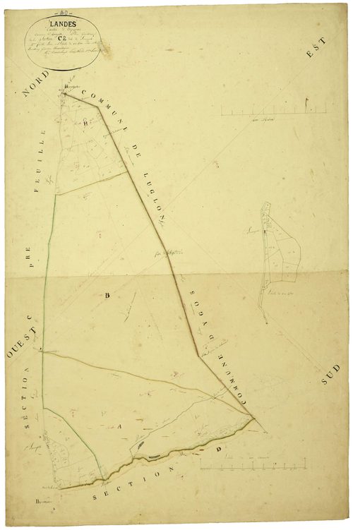 Arengosse - Section C, feuille 2