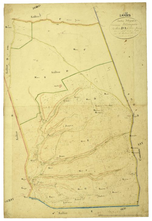 Arengosse - Section D, feuille 2
