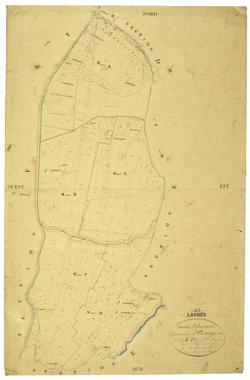 Arengosse - Section E, feuille 1