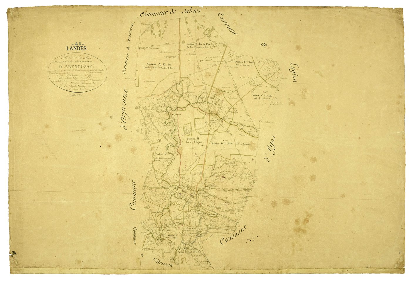 Arengosse - Tableau d'assemblage