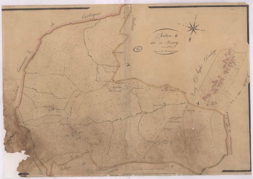 Argelos - Section B, dite du Bourg, par Ducastaing géomètre