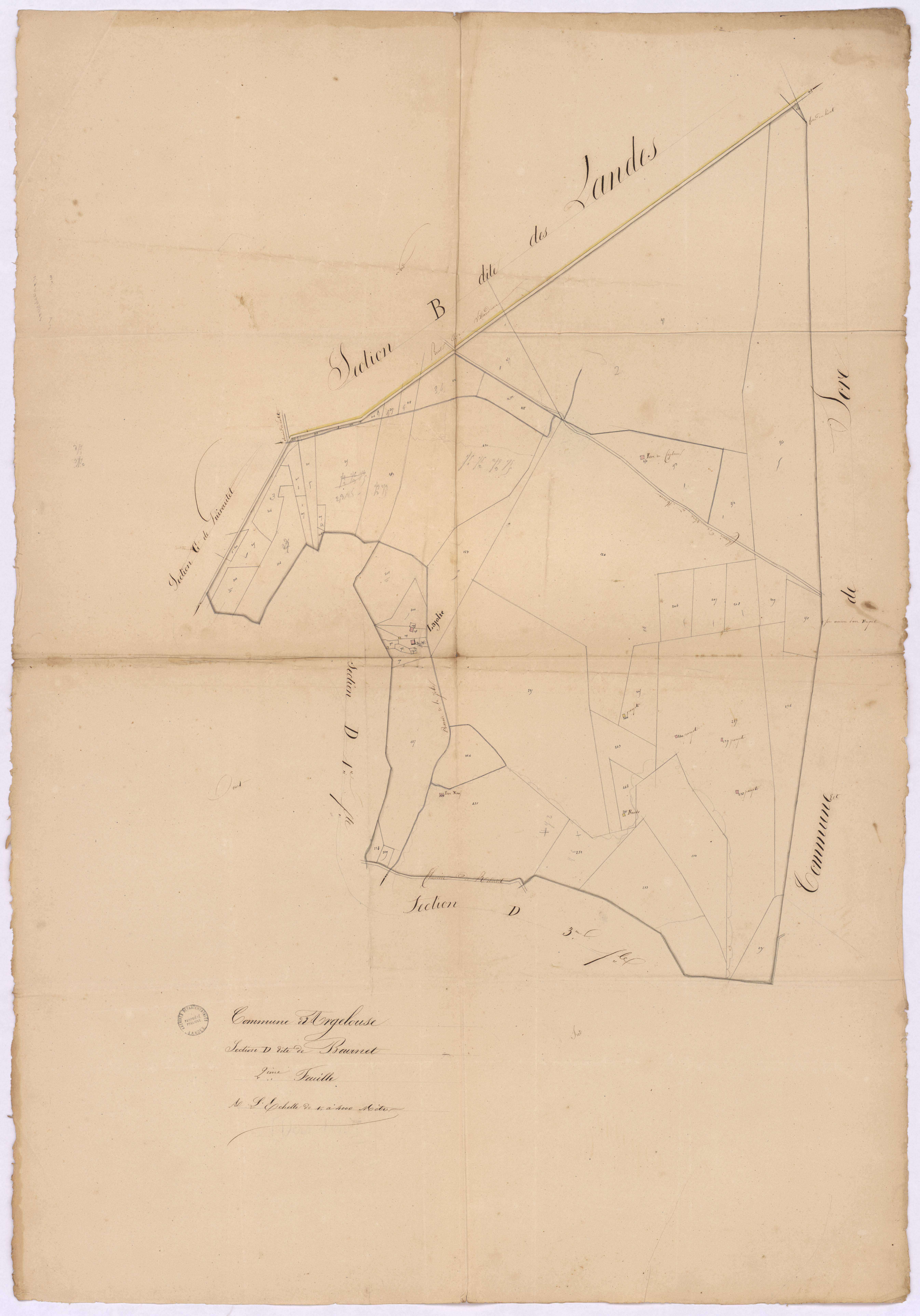 Argelouse - Section D, dite de Bournet, 2e feuille