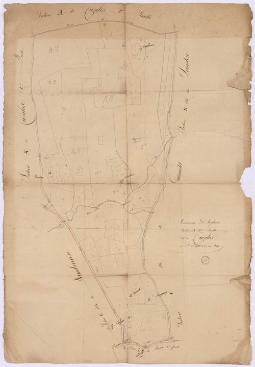 Argelouse - Section A, dite de Cazalas, 1re feuille