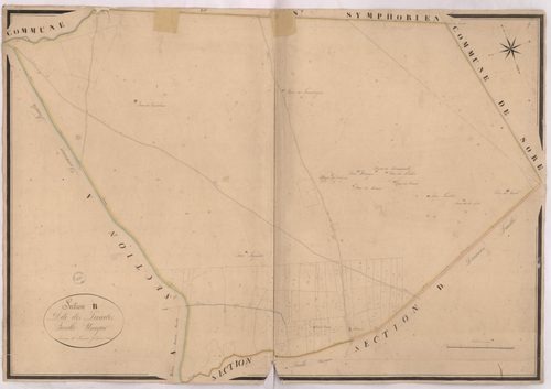 Argelouse - Section B, dite des Landes, par Lacomère géomètre