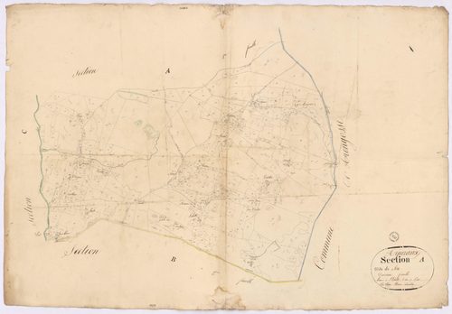 Arjuzanx - Section A, dite de Six, 2e feuille, par Brun géomètre