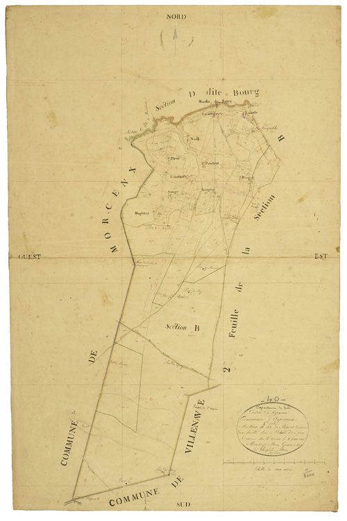 Arjuzanx - Section B, feuille 1