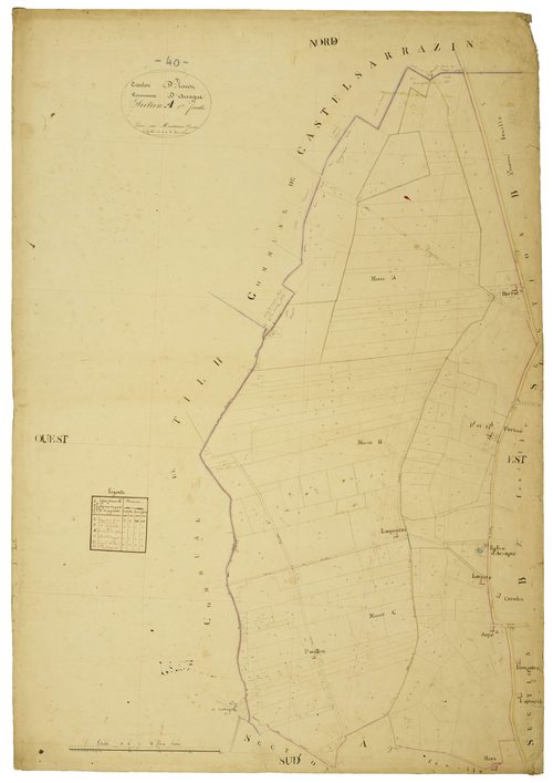 Arsague - Section A, feuille 1
