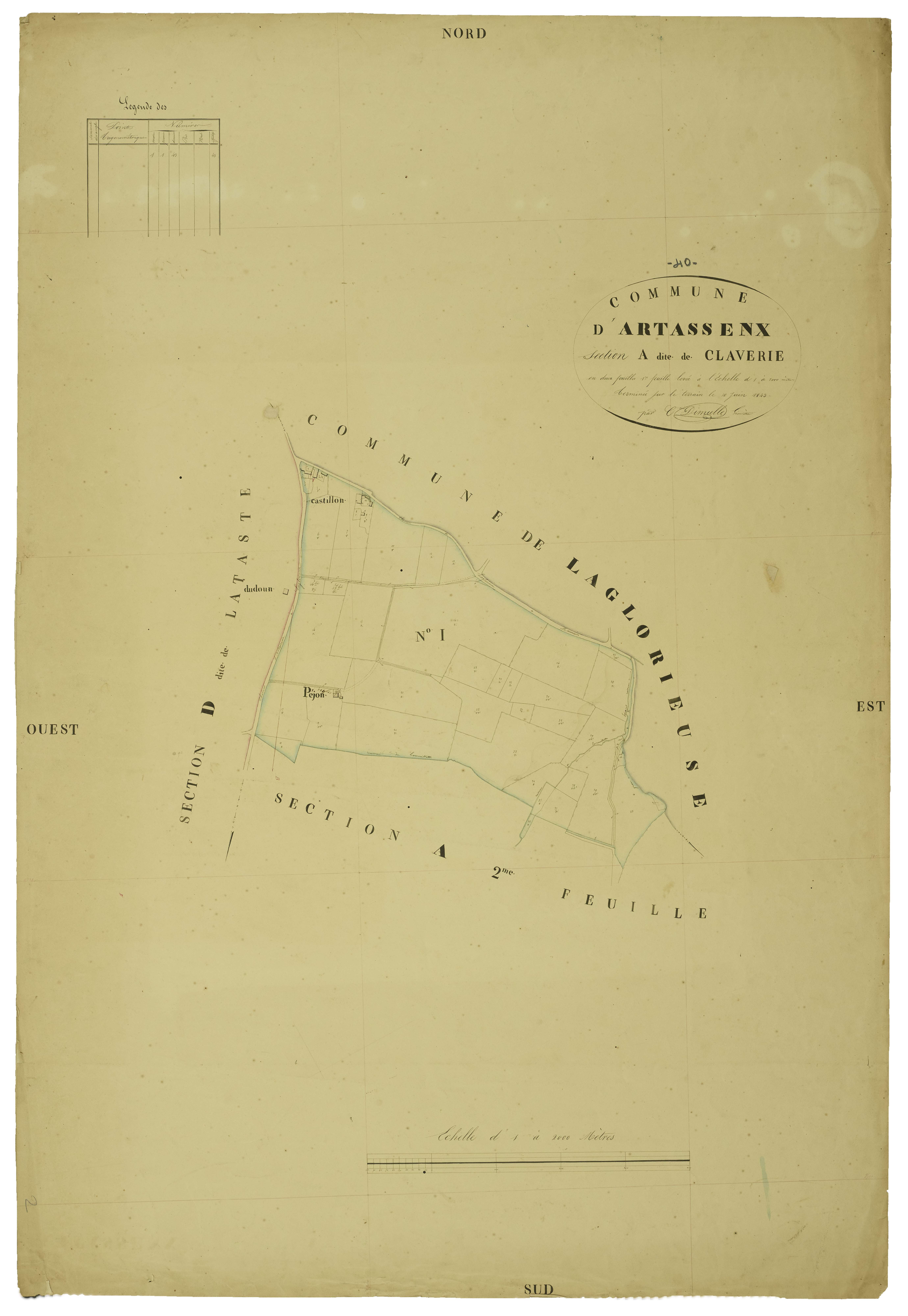 Artassenx - Section A, feuille 1