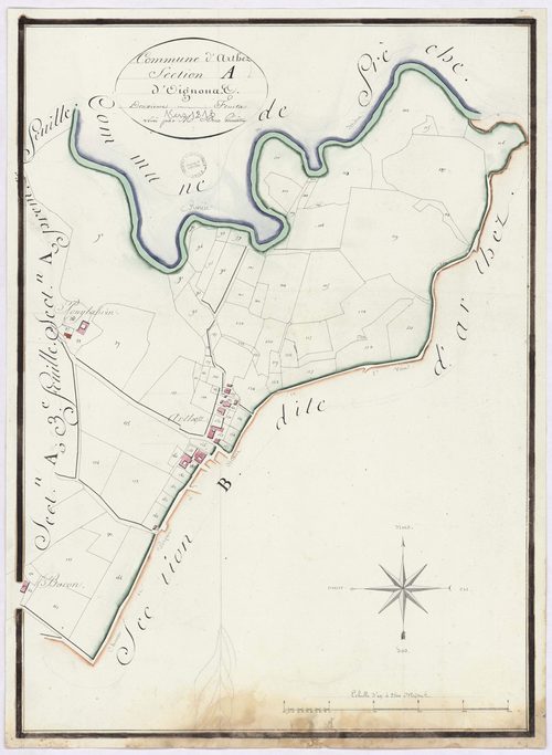 Arthez-d'Armagnac - Section A, dite d'Oignouas, 2e feuille, par Brun géomètre