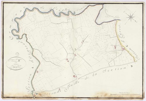 Arthez-d'Armagnac - Section B, dite d'Arthez, 1re feuille, par Brun géomètre