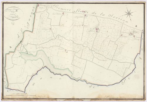 Arthez-d'Armagnac - Section B, dite d'Arthez, 2e feuille, par Brun géomètre