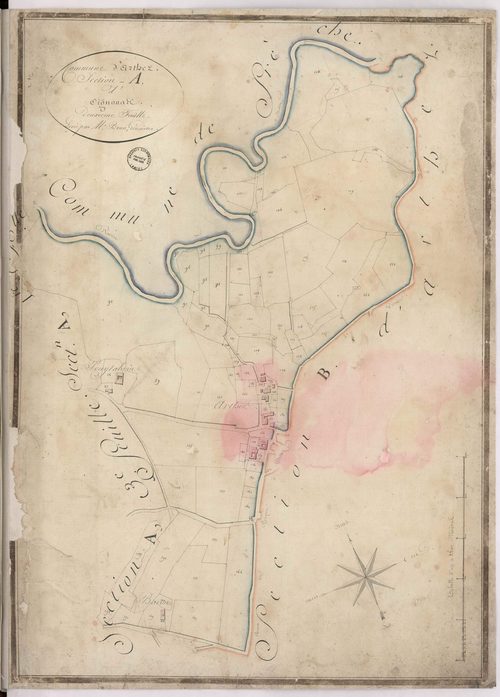 Arthez-d'Armagnac - Section A, dite d'Oignouas, 2e feuille, par Brun géomètre