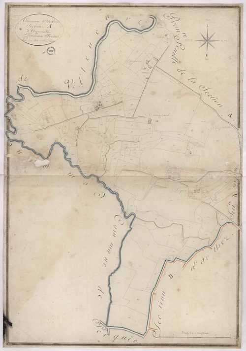 Arthez-d'Armagnac - Section A, dite d'Oignouas, 3e feuille, par Brun géomètre