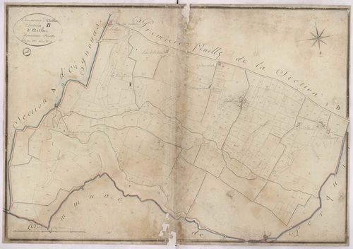 Arthez-d'Armagnac - Section B, dite d'Arthez, 2e feuille, par Brun géomètre