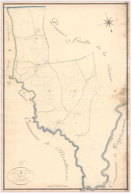 Arue - Section B, dite de Juglens, 2e feuille, par Prèneron géomètre