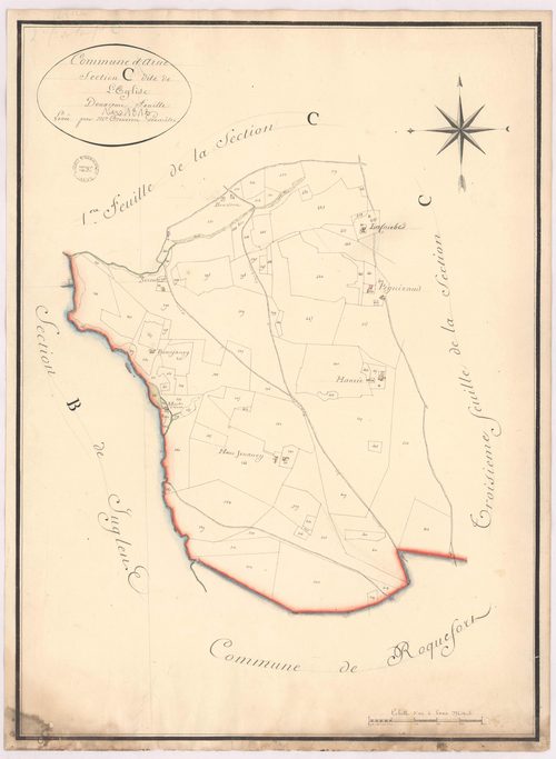 Arue - Section C, dite de l'Eglise, 2e feuille, par Prèneron géomètre