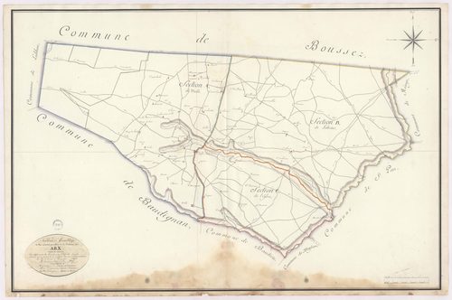 Arx - Tableau d'assemblage [...] de la commune d'Arx, par Dauga géomètre