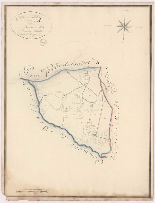 Arx - Section A, dite de Vielle, 2e feuille, par Dauga géomètre