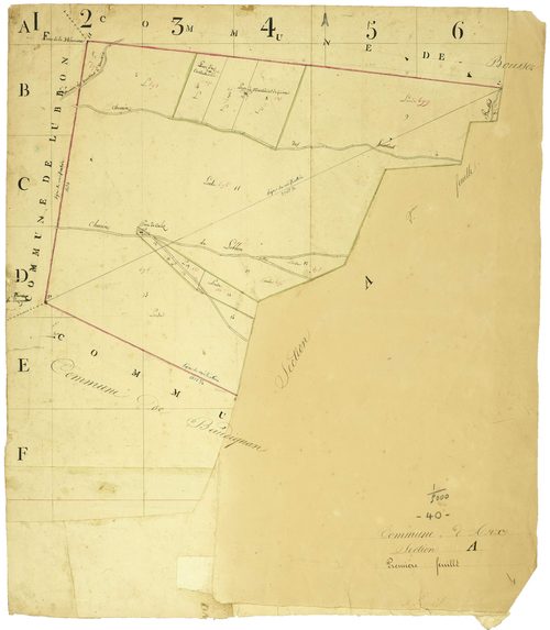 Arx - Section A, feuille 1
