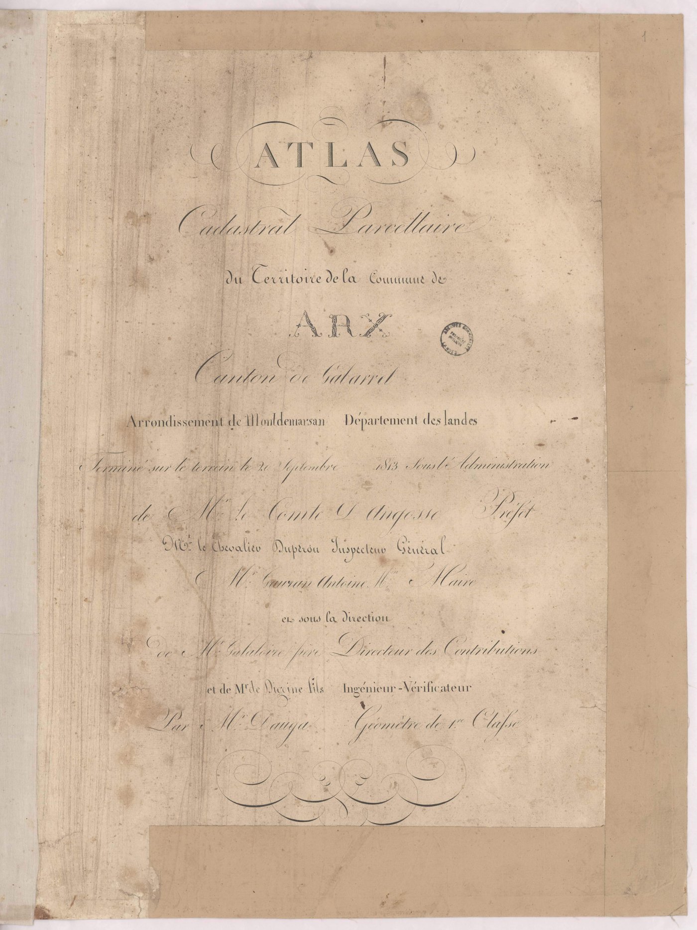 Arx - Page de titre