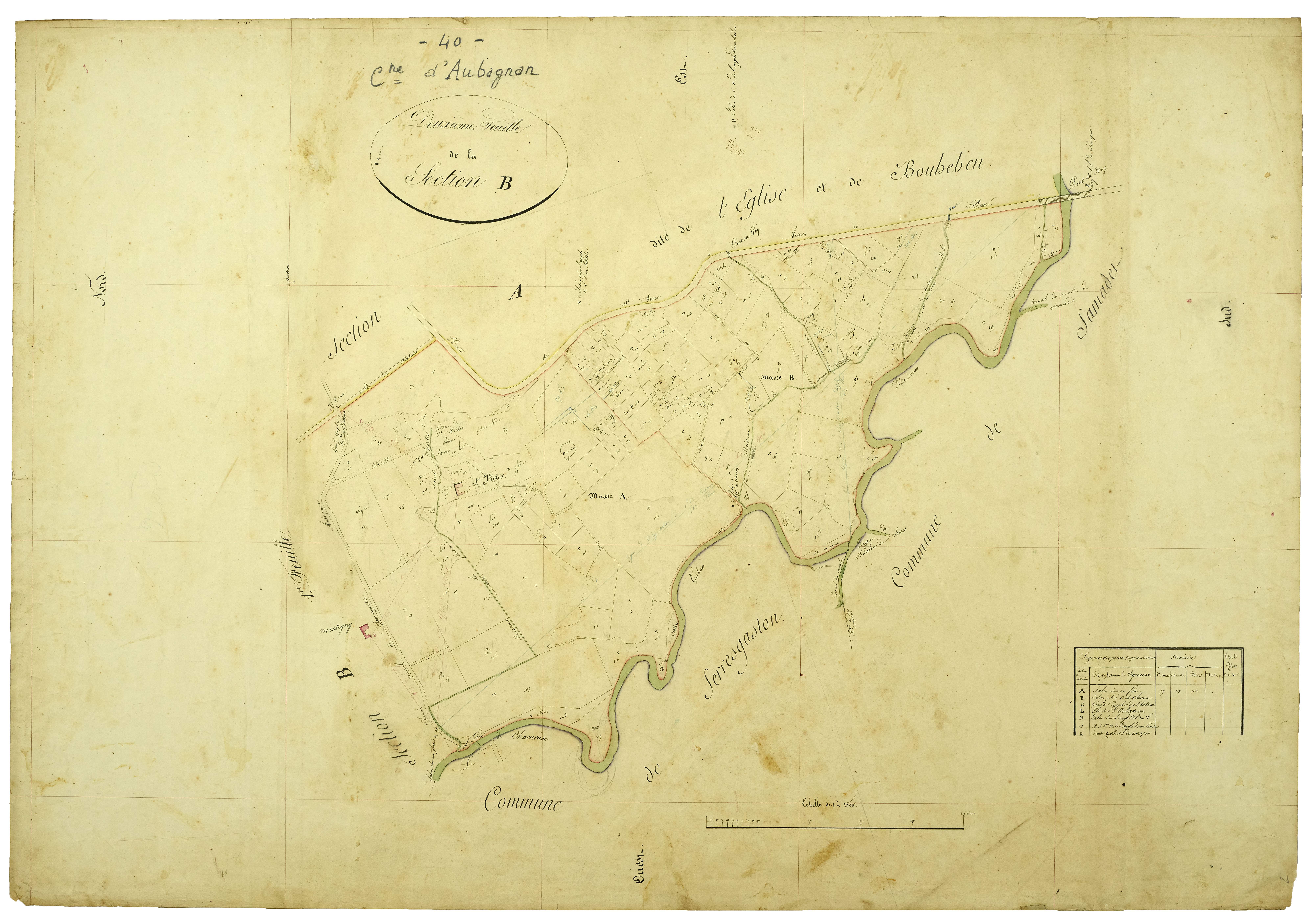 Aubagnan - section B, feuille 2