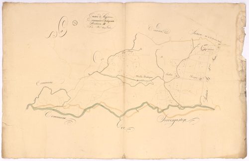 Aubagnan - Section B, 1re feuille, par Sahuqué géomètre