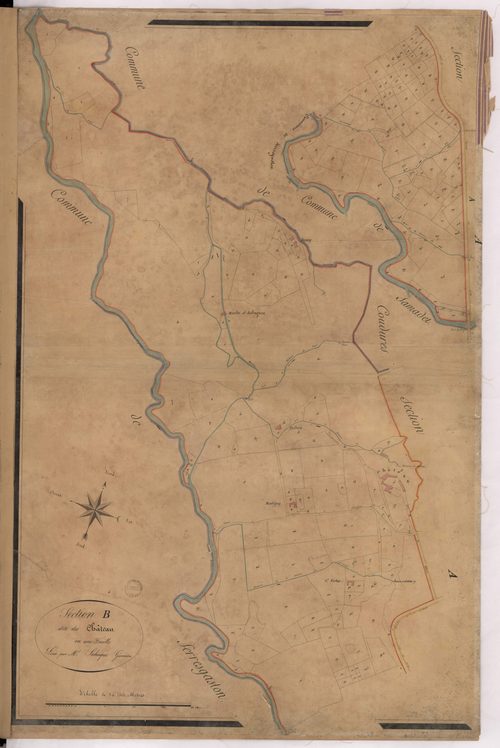 Aubagnan - Section B, dite du Château, par Sahuqué géomètre
