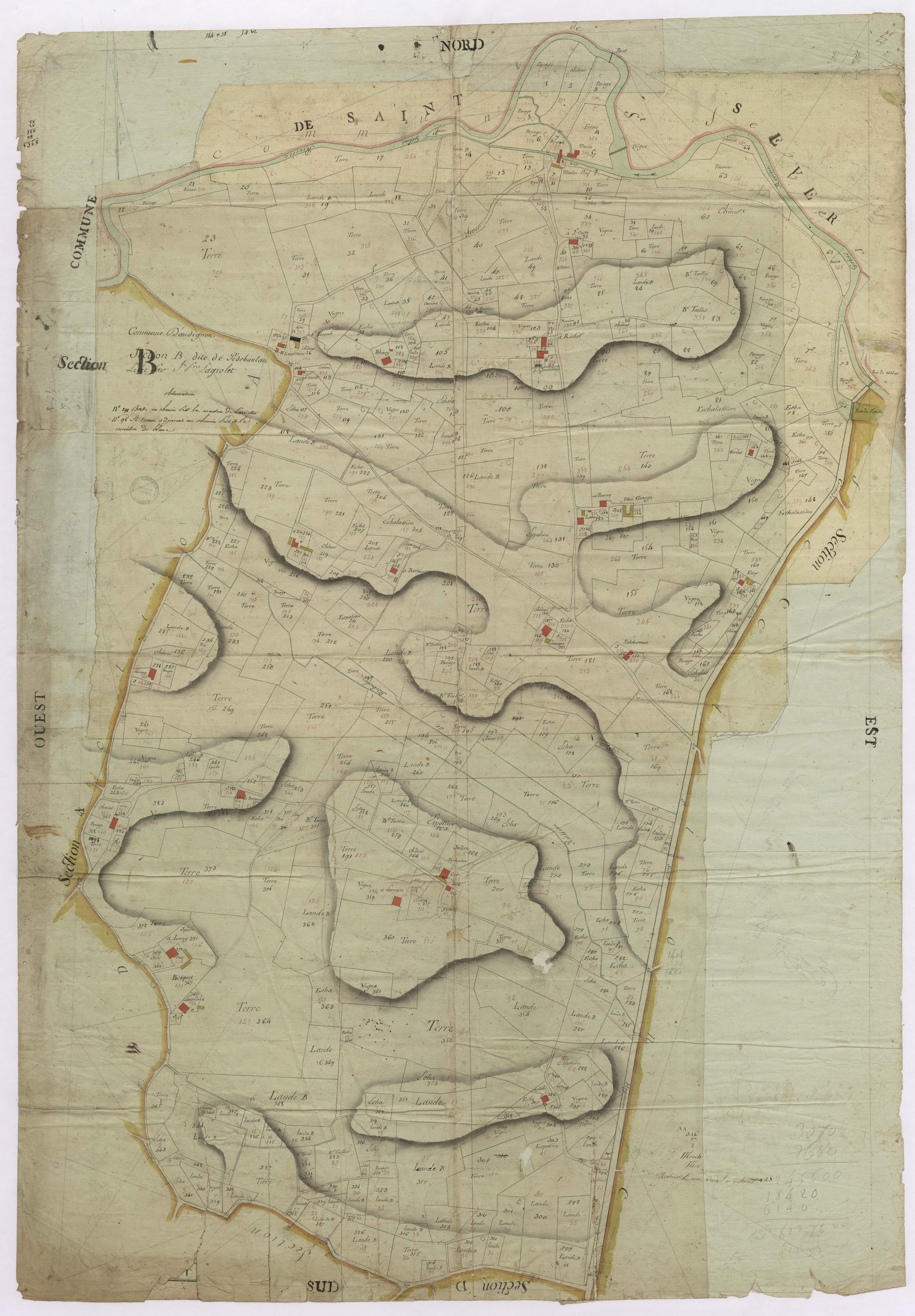 Audignon - Section B, dite de Pédeboulan, par Lagrolet géomètre