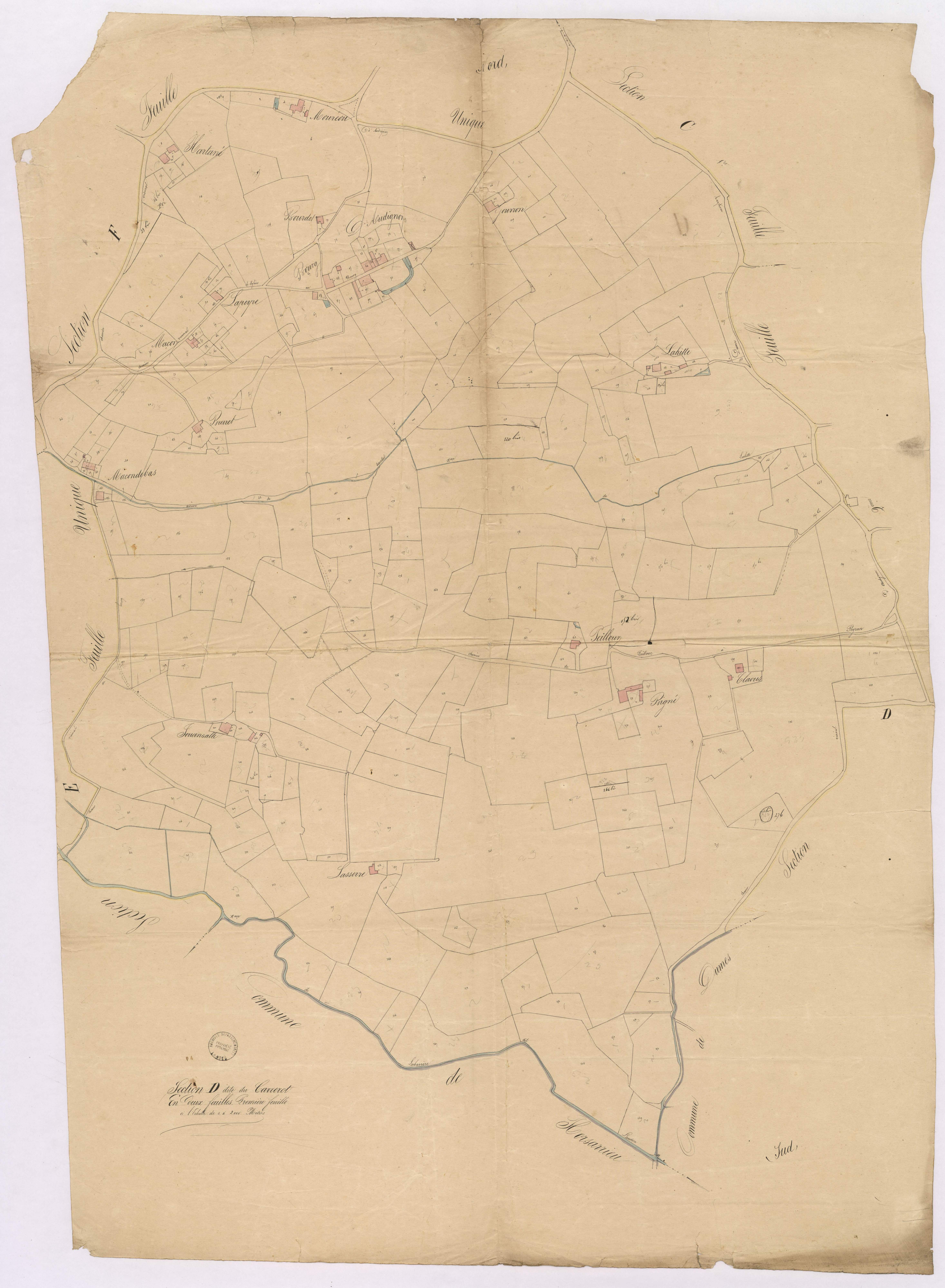 Audignon - Section D, dite du Carrerot, 1re feuille