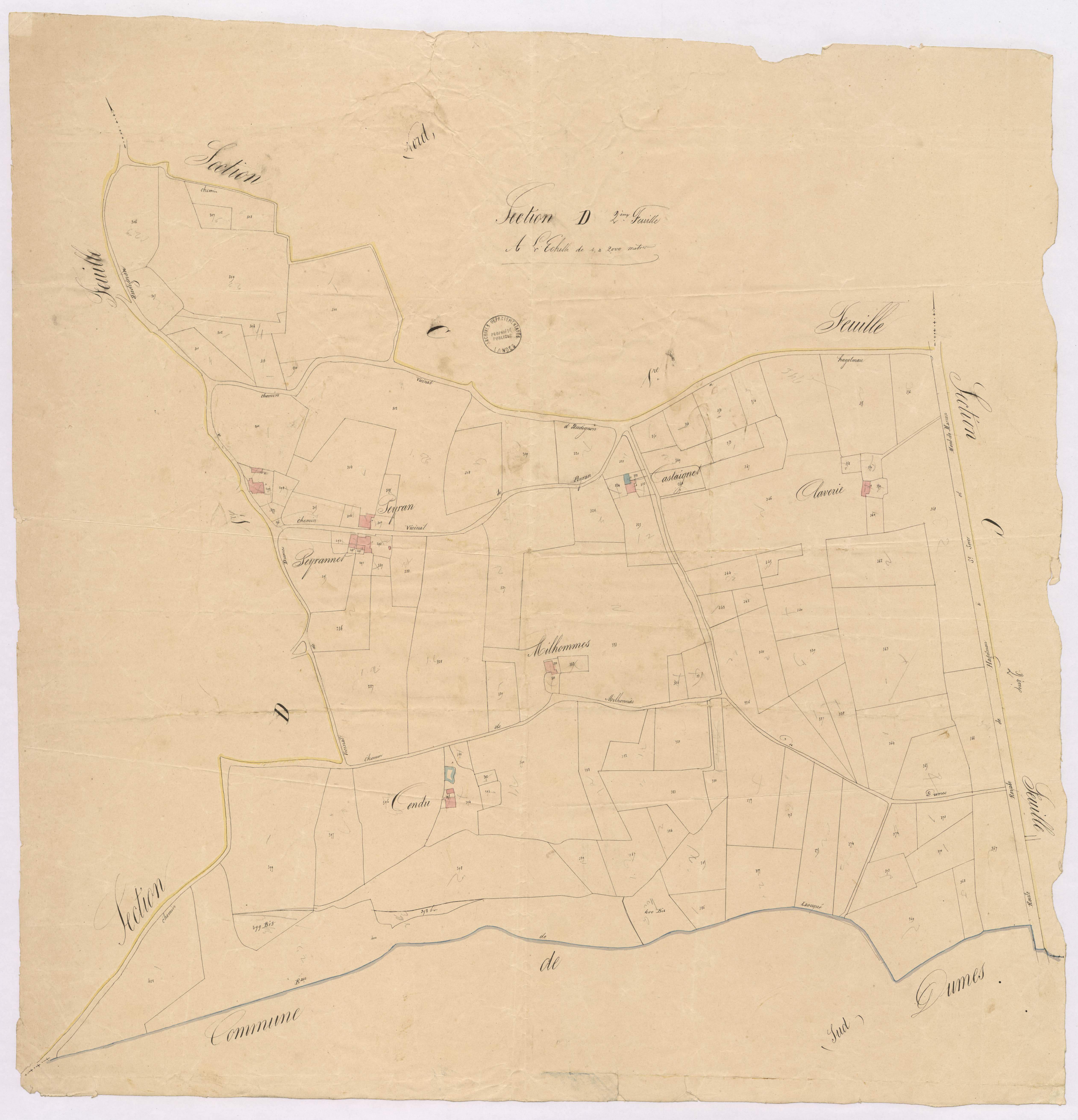 Audignon - Section D, dite du Carrerot, 2e feuille