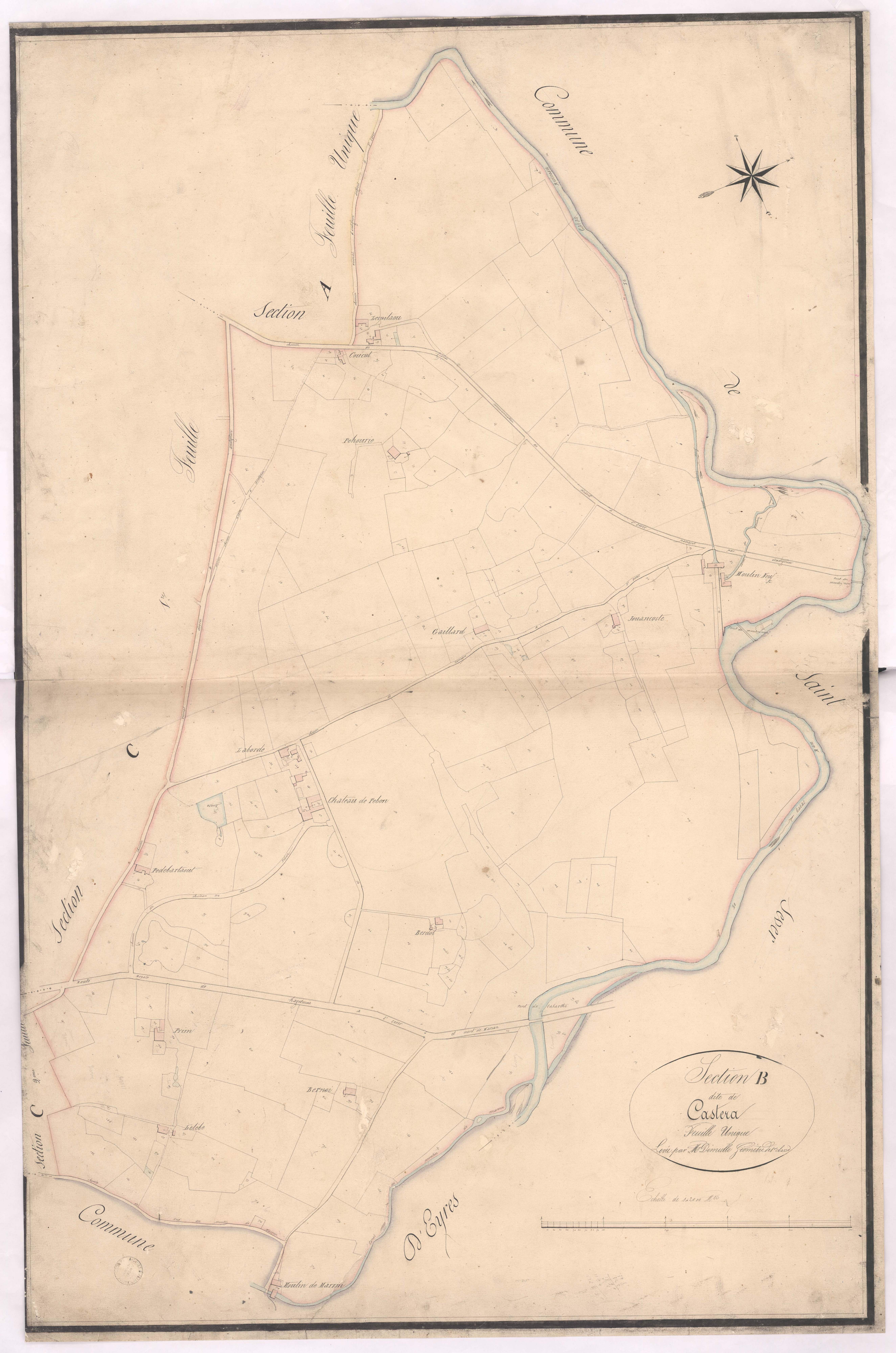 Audignon - Section B, dite de Castéra, par Dimulle géomètre
