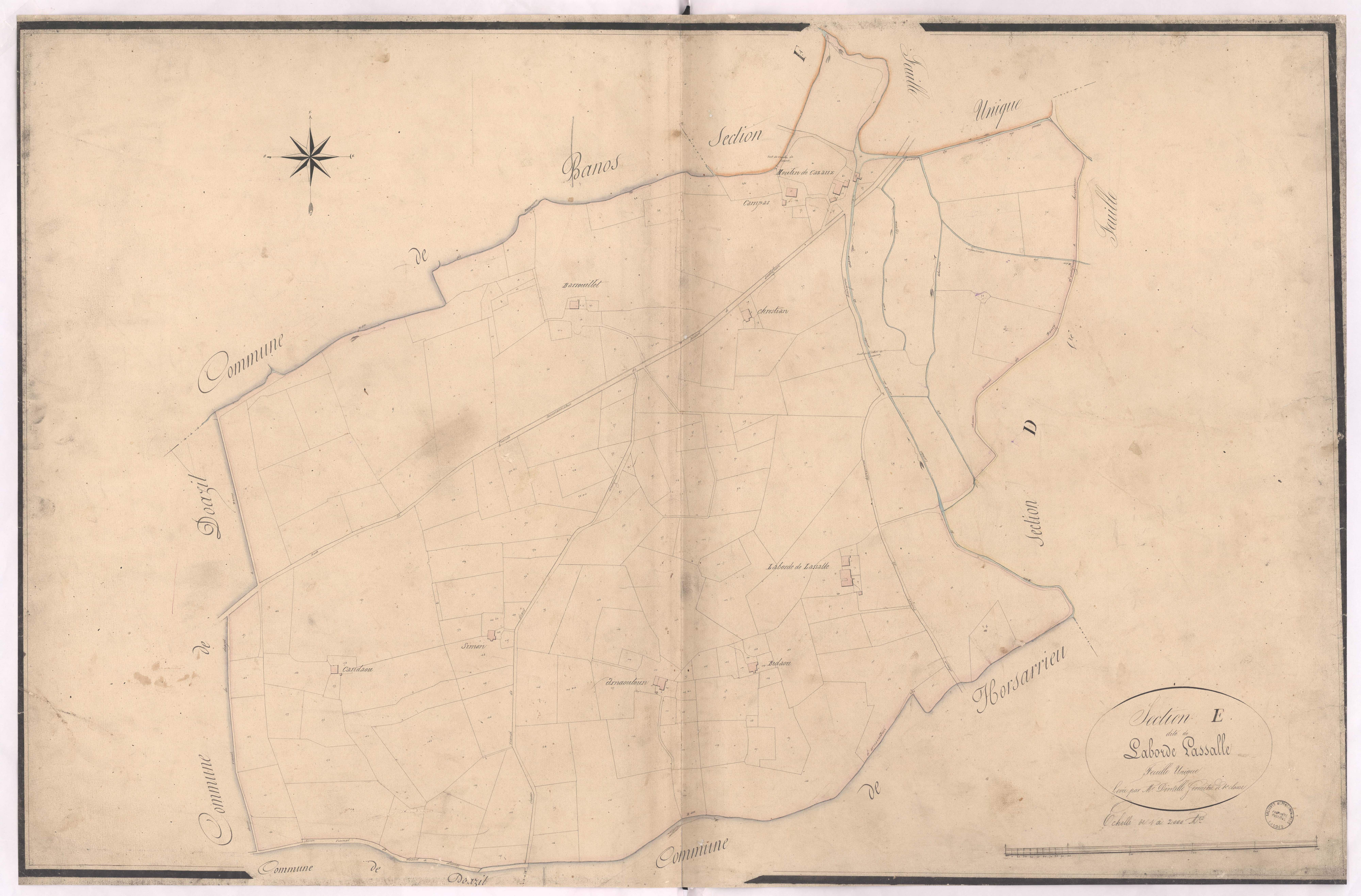 Audignon - Section E, dite de Laborde Lassalle, par Dimulle géomètre