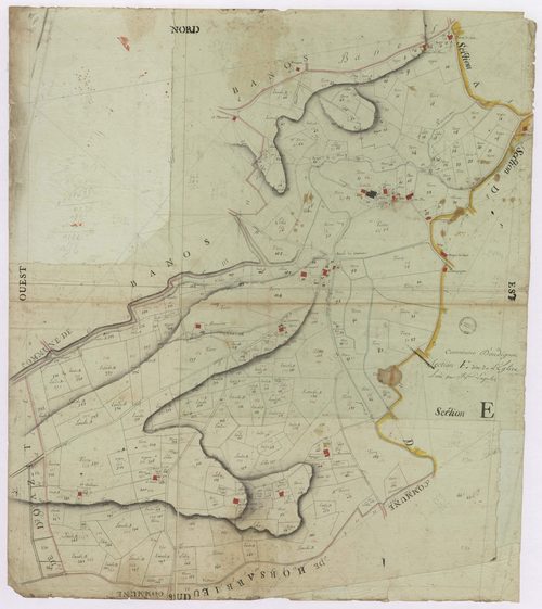 Audignon - Section E, dite de l'Eglise, par Lagrolet géomètre