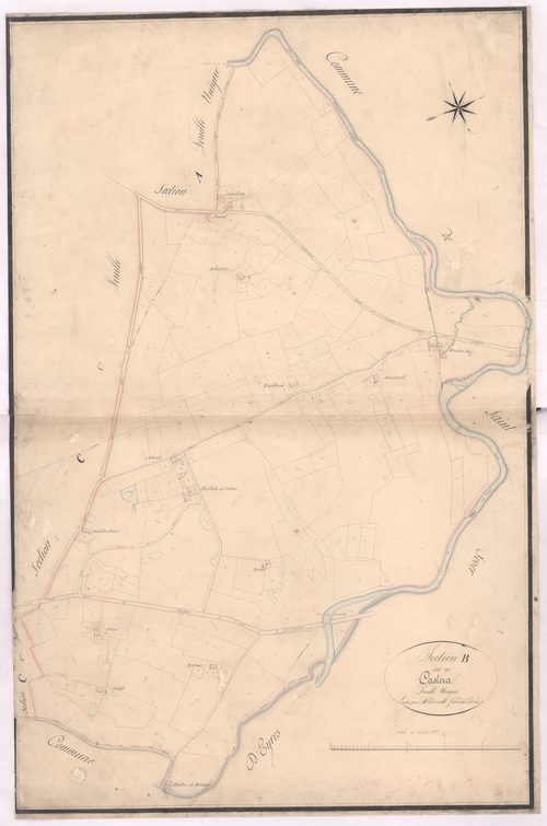 Audignon - Section B, dite de Castéra, par Dimulle géomètre