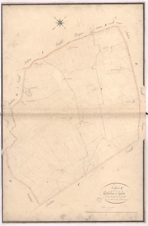 Audignon - Section C, dite de Pedebolan et Guibat, 1re feuille, par Dimulle géomètre