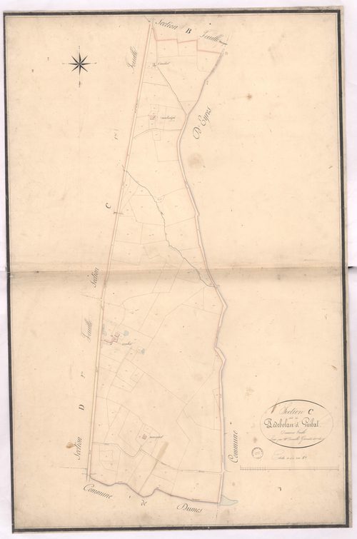 Audignon - Section C, dite de Pedebolan et Guibat, 2e feuille, par Dimulle géomètre