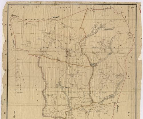 Aurice - Plan géométrique de la commune d'Aurice, par Lobgeois et Préneron, géomètres