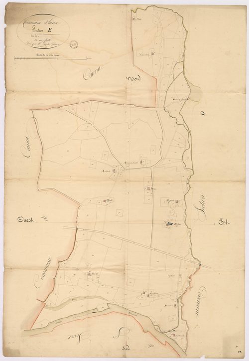 Aurice - Commune d'Aurice, section E, par Lagrolet géomètre