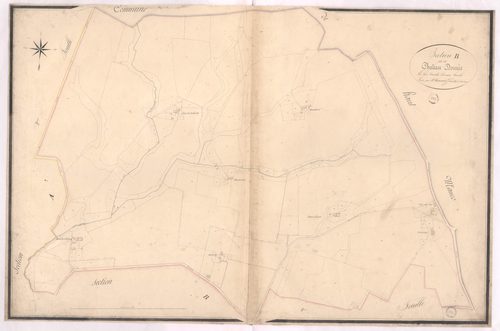 Aurice - Section B, dite du Château d'Onnès, 1re feuille, par Bernady géomètre