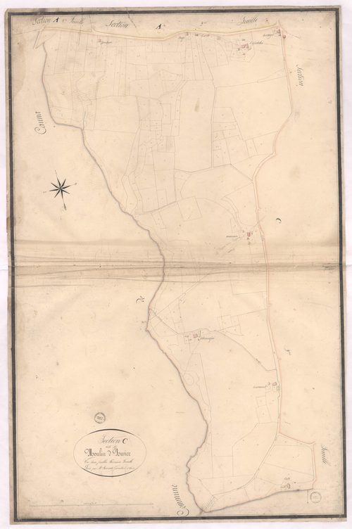 Aurice - Section C, dite du Moulin d'Aurice, 1re feuille