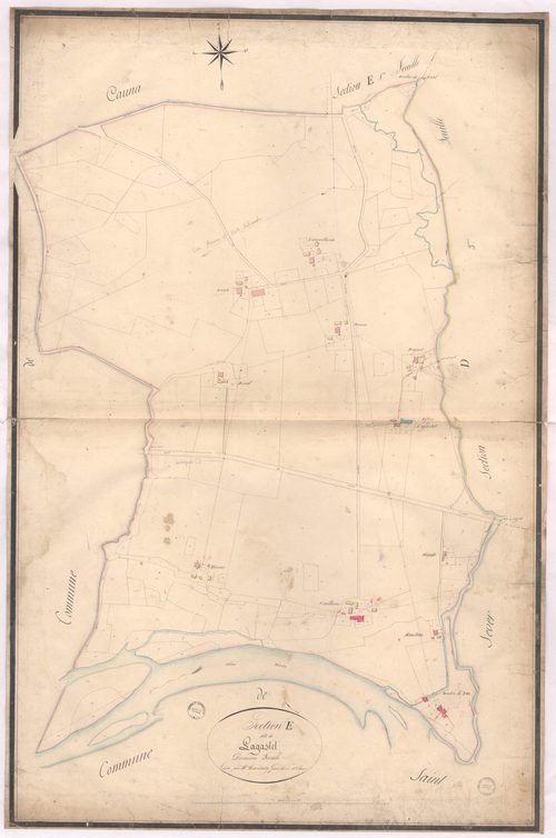 Aurice - Section E, dite de Lagastet,  2e feuille, par Bernady géomètre