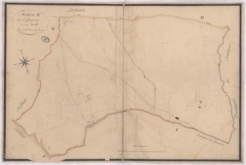 Azur - Section E, dite de Coueyracq, par Brun cadet géomètre