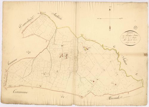 Bahus-Soubiran - Section F, dite de Bourdon, par Lagrolet géomètre