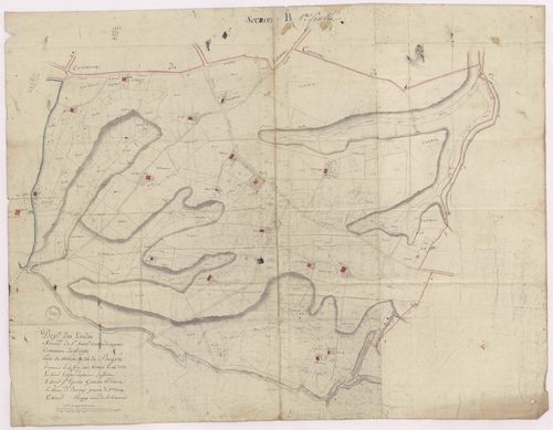 Baigts - Section B, dite de Beyrie, 1re feuille, par Lobgeois, Lagrolet et Ducamp, géomètres