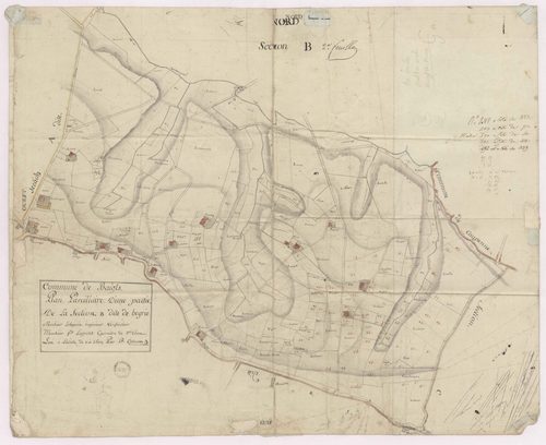 Baigts - Section B, dite de Beyrie, 2e feuille, par Lobgeois et Lagrolet, géomètres