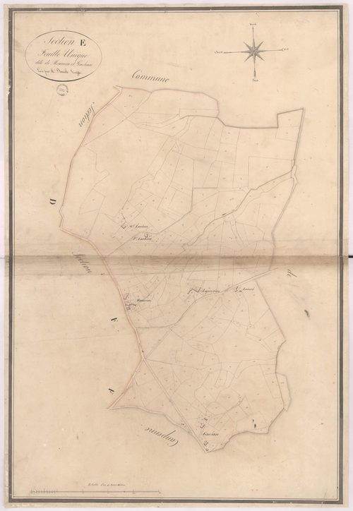Baigts - Section E, dite de Moumen et Gachan, par Dimulle géomètre