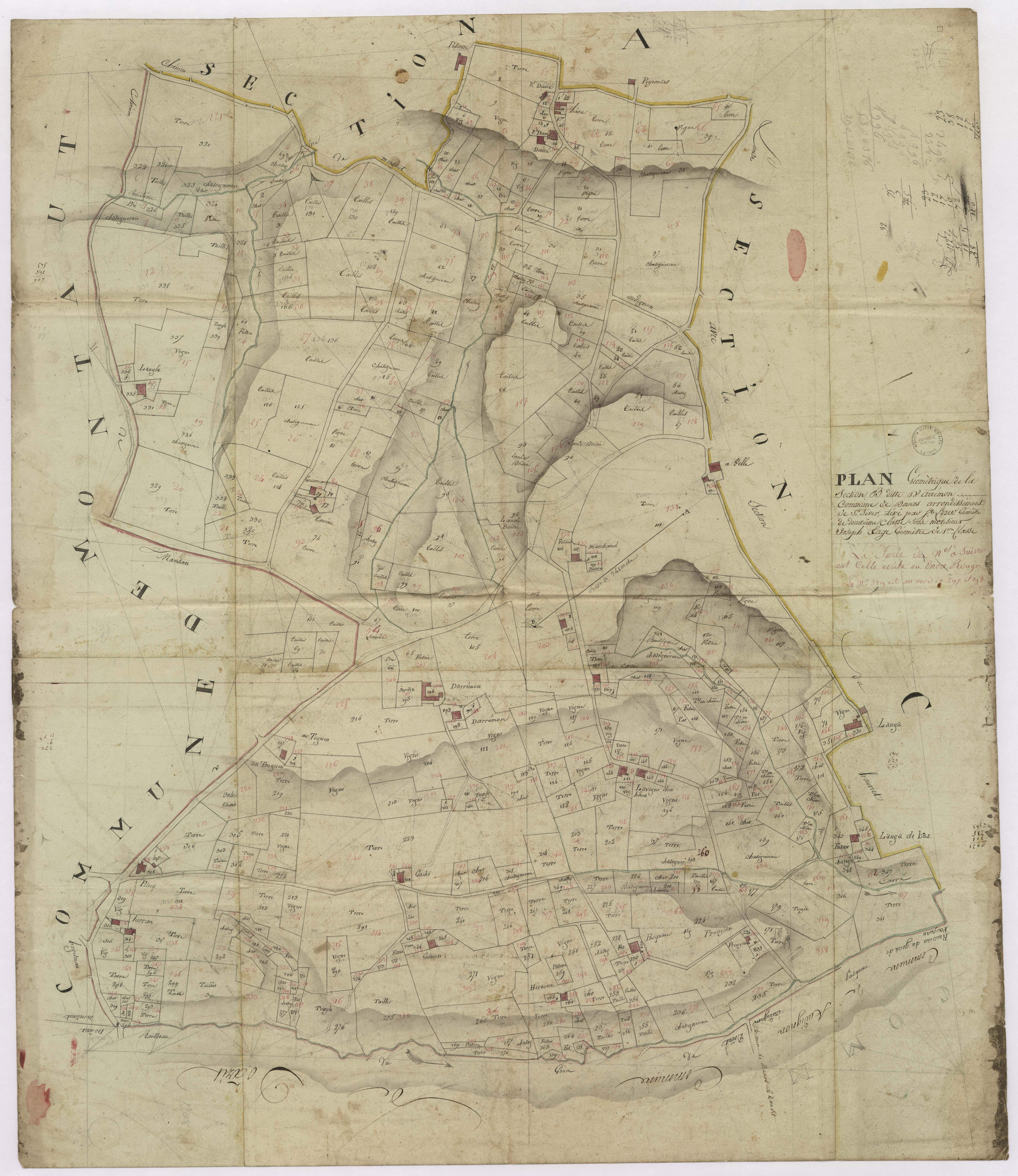 Banos - Section B, dite de Darrémon, par Joan St Sever géomètre